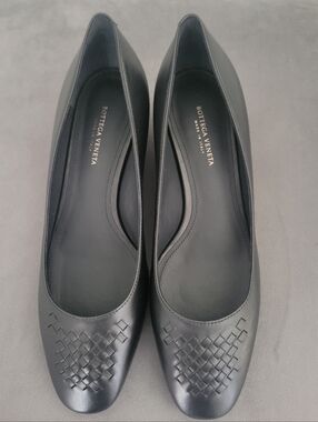 Bottega Veneta Black Leather Woven Shoes